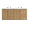 James Martin Vanities Laurent 60 in. Double Vanity, Light Natural Oak, w/ 3 CM White Zeus Quartz Top 545-V60D-LNO-3WZ - alternate 2