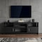 Homeroots 70in Black Wood Fireplace Entertainment Center With Fireplace 723788 - alternate 2