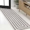 Jonathan Y Bandol Modern Classic Mitre Stripe Gray/Ivory 2 ft. x 8 ft. Runner Rug MOH211E-28 - alternate 1