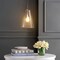 Jonathan Y Arlo 11.5" 1-Light Mid-Century Modern Iron/Seeded Glass LED Pendant, Nickel/Clear JYL7594A - alternate 2