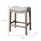 Homeroots 26" Gray and Oak Fabric and Solid Wood Backless Counter Height Bar Chair 632359 - alternate 2