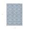 Homeroots 3' X 5' Denim Blue And Ivory Geometric Washable Indoor Outdoor Area Rug 594845 - alternate 3