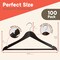 Lifemaster Wooden Clothes Hangers, Durable, Non-Slip, Space-Saving w/ 360 Deg Swivel Hook, Brown Finish, 100PK CMPWH100BW - alternate 2
