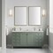 James Martin Vanities 60 in. Double Vanity, Smokey Celadon, w/Single Hole 3CM White Zeus Silestone Top & Backsplash 503-V60D-SC-1WZ - alternate 3