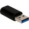 Qvs QVS CC2231FMA USB 3.1 Male to USB-C Female 5Gbps Compact Conversion Adaptor - Black CC2231FMA - alternate 2
