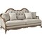 Homeroots 86" Brown And Beige Upholstered Solid Wood Sofa With Toss Pillows 491013 - alternate 2