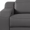 Homeroots 103" Dark Gray Italian Leather Reclining USB Sofa 632876 - alternate 3