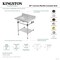 Kingston Brass 30-Inch Carrara Marble Console Sink with Acrylic Legs and Shelf, 8-Inch, 3-Hole KVPB30MASQB0 - alternate 2