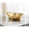 Homeroots 12" Gold Aluminum Oval Eye Shaped Centerpiece Bowl 568877 - alternate 1