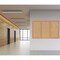Ghent 3 Door Enclosed Natural Cork Bulletin Board, Oak Wood Frame, 3'H x 6'W PW33672K - alternate 2