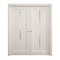 Sartodoors Sliding French Double Pocket Doors 36 x 96 inches, Ego 5014 Painted White Oak, Kit Rail Hardware ,  EGO5014DP-PWO-3696 - alternate 1