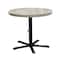 Leisure Craft 36" Round Perforated Pedestal Table, Portable, 30"H, Beige 36TAB30-BEIGE - alternate 1