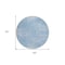 Homeroots 8' Navy Blue And Sky Blue Round Abstract Washable Indoor Outdoor Area Rug 588770 - alternate 2