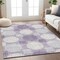 Homeroots 10' X 14' Purple And Ivory Geometric Washable Indoor Outdoor Area Rug 593629 - alternate 3