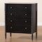 Baxton Studio Lucera Mid-Century Black Bobbin Wood 4-Drawer Chest 257-14125-ZORO - alternate 2