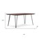 Homeroots 66" Brown and Black Wood and Iron Dining Table 640714 - alternate 2