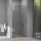 Fab Glass And Mirror Single Swing Hinge Glass Shower Door Ravello Series 28in x80in with Brushed Nickel Finish - 3/8in T SHRO28X80BN - alternate 2