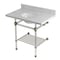 Kingston Brass 36-Inch Carrara Marble Console Sink with Acrylic Legs and Shelf, 8-Inch, 3-Hole KVPB36MAB8 - alternate 1