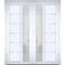 Vdomdoors Front Exterior Prehung Metal-Plastic Double Doors / MANUX 8088 White Silk / Office Commercial and R MANUX8088DEXD-WS-LH-W72xH80 - alternate 1