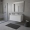 Homeroots 40" White Wood Floating Bathroom Vanity With White Sink And Two Drawers 624120 - alternate 2