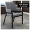 Leisuremod Ethora Collection Modern Wooden Dining Chair in Grey, 2PK EC22GR2 - alternate 2