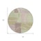 Homeroots 8' Blush And Mint Green Round Abstract Washable Indoor Outdoor Area Rug 612559 - alternate 2