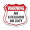 Signmission Pool Safety Shield Sign Warning No Lifeg, 12 inch X 12 inch, Aluminum Metal Sign, 2PK SHI-A-2PACK-12-431 - alternate 1