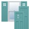 Ekena Millwork True Fit PVC San Antonio Mission Style Fixed Mount Shutters, Pure Turquoise, 12W x 62H, PR TFP001ST12X062PT - alternate 1