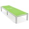 Leisuremod Marlin Patio Chaise Lounge Chair with White Aluminum Frame, Green MLW-77G - alternate 2