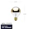Bulbrite Incandescent Dimmable 40 Watt Half Gold Globe G25 Light Bulbs with E26 Screw Base, 6 PK 861108 - alternate 2