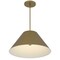 Homeroots 22" Antiqued Brass Aluminum Cone LED Dimmable Outdoor Pendent Hanging Light 683470 - alternate 2