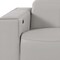 Homeroots 110" Light Gray Top Grain Leather Reclining Metal USB Sofa 720309 - alternate 3