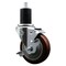 Service Caster 4'' SS Maroon Poly Swivel 1-3/4'' Expanding Stem Caster with Brake SCC-SSEX20S414-PPUB-MRN-TLB-134 - alternate 1