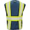 Ironwear Two-Tone Hi-Vis Safety Vest M Class 2 , Zipper 6 Pockets 1287-BZ-RD-MD - alternate 2