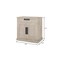 Homeroots 19in Brown Solid Wood Accent Cabinet With Two Doors And One Drawer 727714 - alternate 3