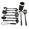 Gibson Home Hampsbridge 10 Piece Nylon Kitchen Tool Set and Utensil Crock in Black and Gold 138516.1 - alternate 1