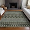 Homeroots 10' X 14' Brown Green And Olive Green Tribal Washable Indoor Outdoor Area Rug 582553 - alternate 2
