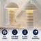 Jonathan Y Cremini 17.5" Modern Minimalist Plaster-Look Ribbed Mushroom Resin Cylinder LED Table Lamp, Cre, 2PK JYL9204A-SET2 - alternate 3