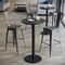 Flash Furniture Commercial 24" Black Faux Marble HPL Tabletop with Black Bar Height RD Base ST-RD24-BKMAR-TR18B-GG - alternate 2