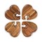 Picnic Time Family Of Brands Heart Shaped Wine Appetizer Plate Set of 4 876-04-512-000-0 - alternate 3