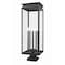 Z-Lite Nova 5 Light Outdoor Pier Mounted Fixture, Black/Clear, 12.5 In W x 36.75 In H 5018PHXLS-SQPM-BK - alternate 1