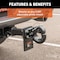 Curt Pintle Hook, 2-1/2 to 3 in Dia Eye, 20,000 lb Working Load, Steel, Carbide Powder-Coated 48210 - alternate 2