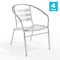 Flash Furniture Commercial Aluminum Restaurant Stack Chair w/ Arms, PK4 4-TLH-017B-GG - alternate 3