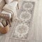Jonathan Y Sersi Ornate Large Medallion Border Non-Slip Machine-Washable Beige/Cream 2 ft. x 8 ft. Runner Rug WSH505H-28 - alternate 1