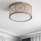 Jonathan Y Cadence 13 in. Drum Metal/Glass Flush Mount, Brass Gold JYL7453A - alternate 2