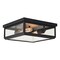 Vaxcel Kinzie Black Outdoor Square Flush Mount Ceiling Light with Clear Glass T0611 - alternate 1