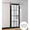 Sartodoors Sturdy Barn Door 12 lites Frosted Glass, Felicia 3312 Matte Black, 6.6FT Rail Hangers Heavy Hardwa FELICIA3312BD-S-BLK-3284 - alternate 2
