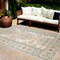 Homeroots 9' X 12' Blue and Orange Medallion Stain Resistant Indoor Outdoor Area Rug 531519 - alternate 1