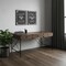 Homeroots 59" Brown Wood Wall Mounted H-Shape Writing Desk With Three Drawers 568259 - alternate 2
