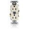 Leviton Dup Rec 15A 125V Self-Gr LtAl 5262-ST - alternate 1